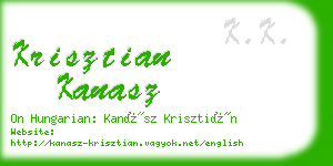 krisztian kanasz business card